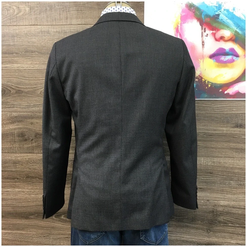 REISS Mens Wool Blazer Sport Coat Casual Jacket Size 40R One Button‎ Suit